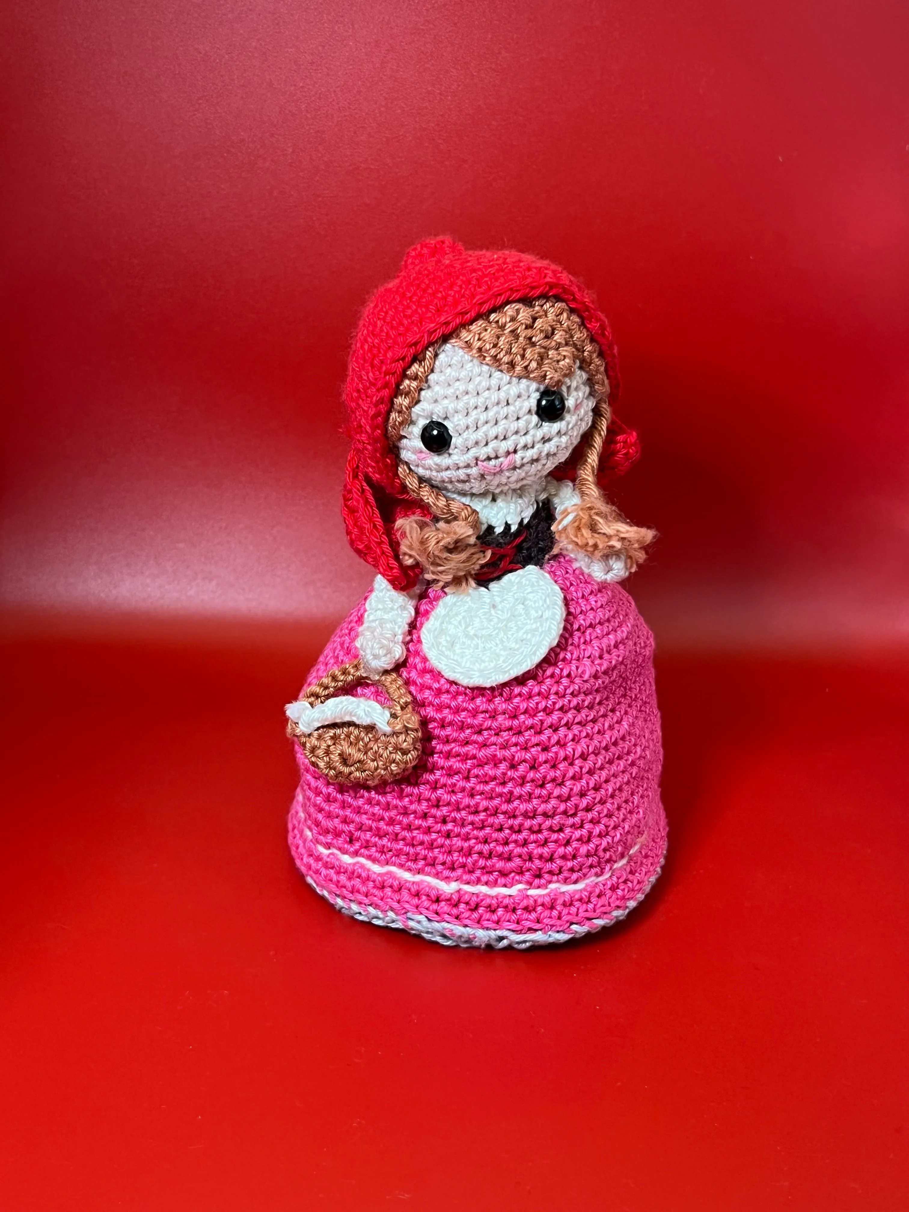 Little Red Riding Hood side of the reversible amigurumi